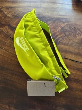 Nike Neon Yellow Fanny Pack with White Swoosh